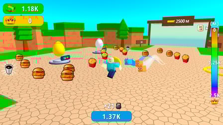 Obby: Eat and Bungee Jump! - Screenshot 1