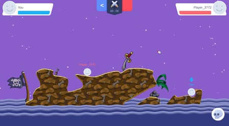 Kodimodi - artillery rpg with a destructible world - Screenshot 2