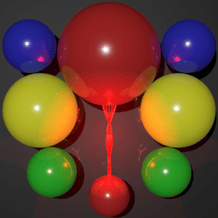 Magnetic Balls Merge