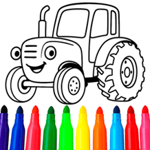Traktor Biru: Buku mewarnai untuk anak-anak