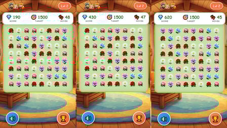 Match 3: Bouquet Bash - Screenshot 1