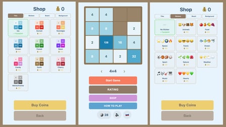 2048: Number Tile Puzzle - Screenshot 1