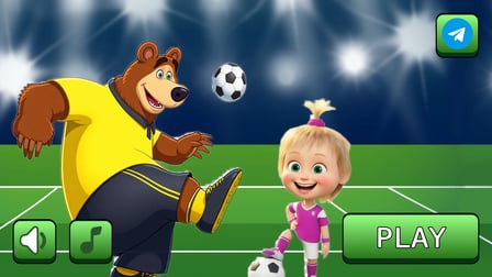 Help Masha score a goal! - Screenshot 1