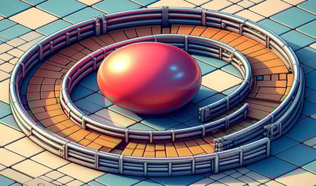 Palla di rotolamento. Puzzle