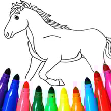 Horses: Coloring Book for Girls