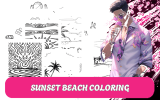 Sunset Beach Coloring