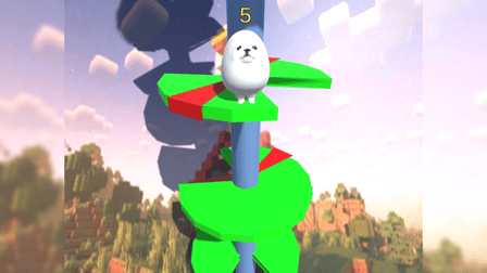 Chicken Jockey Helix Jump - Screenshot 1
