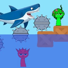 Raft Survival: Sprunki vs Shark!