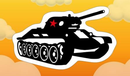 Tank attack. The destruction of the army.