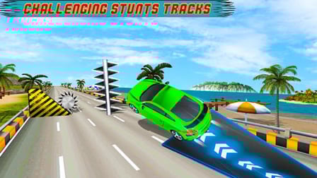 Marvelous Highway Car Stunt Ramp Car Stunt Race 