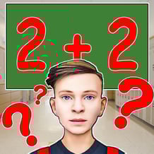 Schoolboy at school