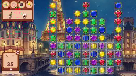 Treasures of Paris: The Secret of Gems - Match 3 - Screenshot 2
