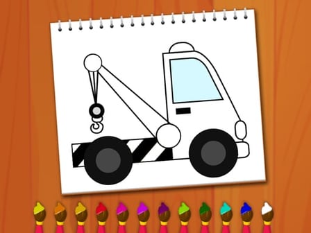 Coloring Book: Excavator Trucks