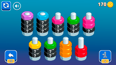 Nuts Puzzle: Sort By Color - Screenshot 4