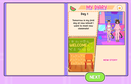 Paper Doll Diary - Chibi Dolls - Capture d'écran 2