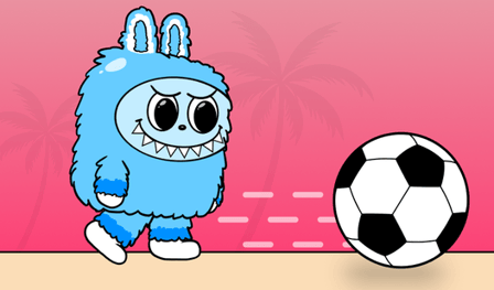 Labubu gioca a calcio
