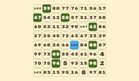 Numbers in ascending order : Tiles