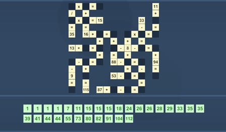 Math Cross: Riddles of Numbers