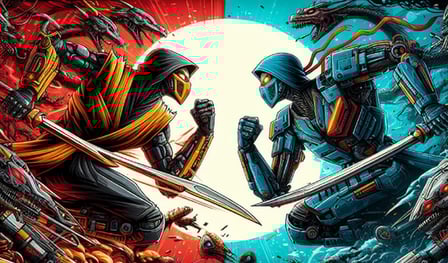 Ninja Robots: Mortal Kombat Merge