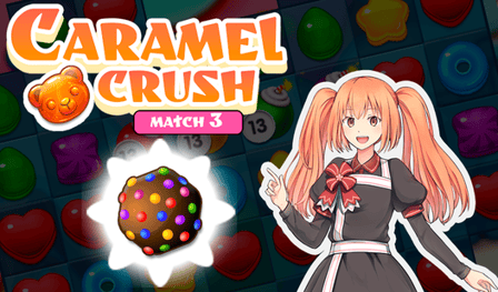 Karamell-Crush: 3-Gewinnt-Spiel