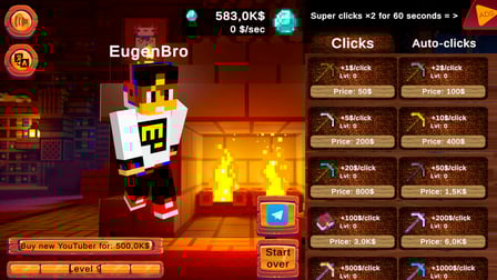 ClickerCraft: From Noob to Top - Screenshot 5