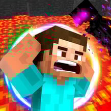 A survival game: Save Steve from LAVA and Enderman