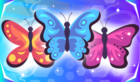 Fusionnez les papillons: Atteignez les plus grands!