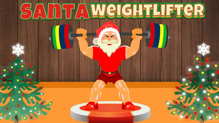 Santa Weightlifter