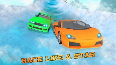 Water Slide Car Racing Sim