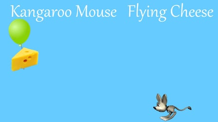 Kangaroo Mouse Flying Cheese