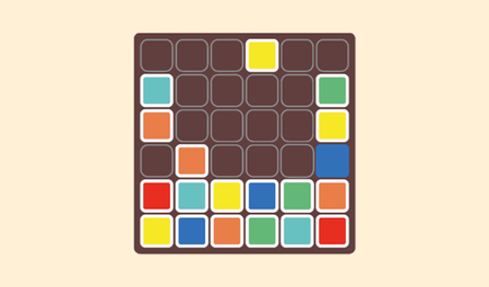 Different colors in a row: Colors in sequence