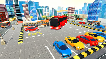 American Modern Bus Parking : Bus Game Simulator 2020