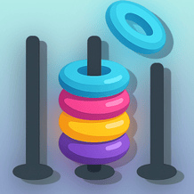 Sort the bagels on the sticks by color!