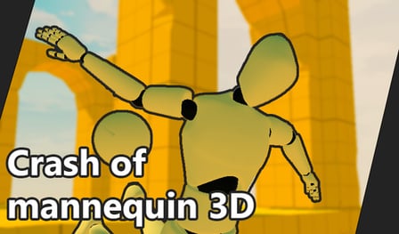 Crash of mannequin 3D