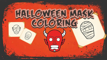 Halloween Mask Coloring Book