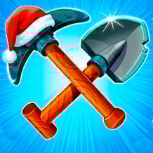 Pickaxe, Gold, Rocket.