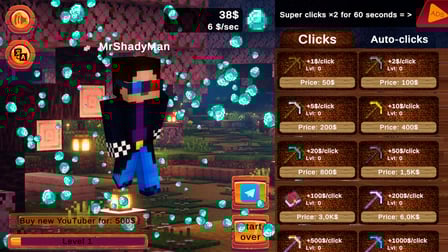 ClickerCraft: From Noob to Top - Screenshot 1