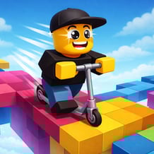 Obby Parkour Scooter Race