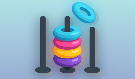 Sort the bagels on the sticks by color!