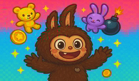 Labubu catches toys