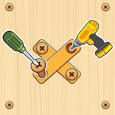 Nuts & Bolts Game: Wood Puzzle