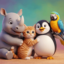 Merging cute little animals