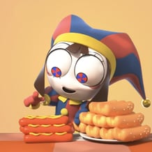Digital circus Pomni eats