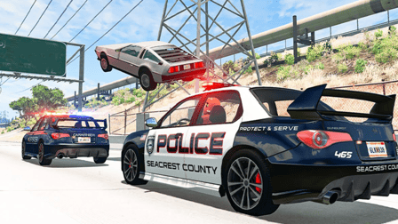 Police Chase With Destruction