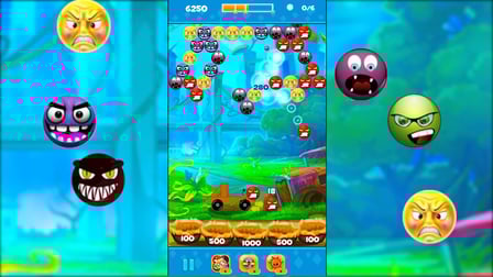 Angry Face Bubble Shooter