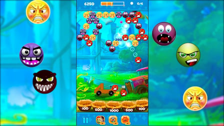 Angry Face Bubble Shooter