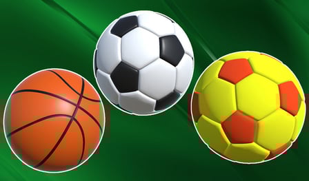 Football basketball. Hit it slowly