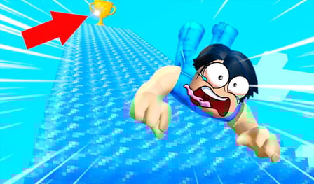 Obby: Climb Up the Slippery Ladder!