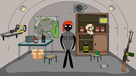 Stick Mental Hospital Bunker War - Screenshot 2