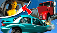 Crash tests of cars with airbags